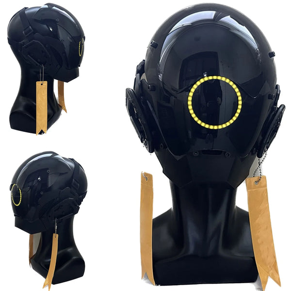 Cyberpunk Helmet Futuristic Yellow