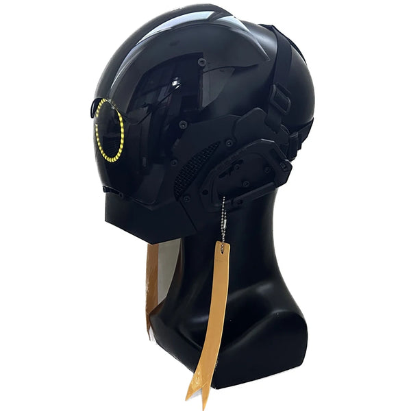 Cyberpunk Helmet Futuristic Yellow