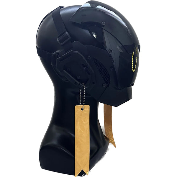 Cyberpunk Helmet Futuristic Yellow