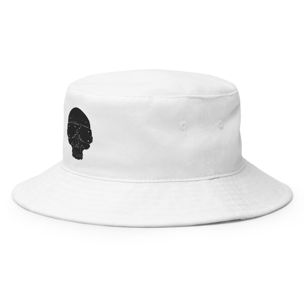 Edgy White Bucket Hat