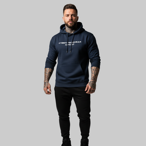 Sudadera con capucha azul marino Cyberpunk