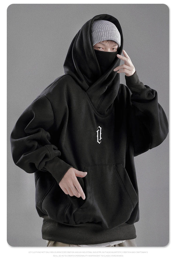 High collar hoodie techwear