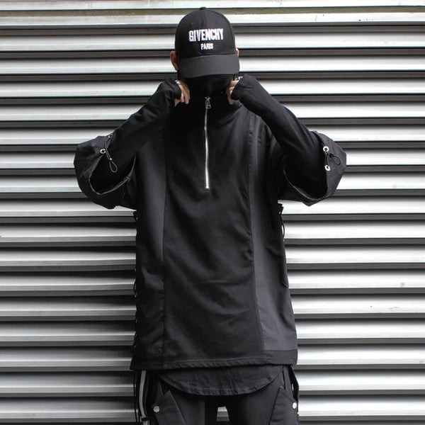 Street Turtleneck Techwear Hoodie