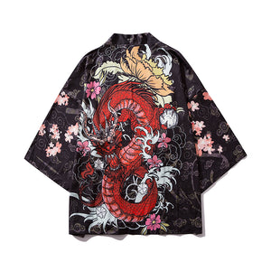 Red dragon Mens kimonos