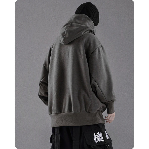 High collar hoodie techwear