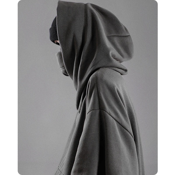 High collar hoodie techwear