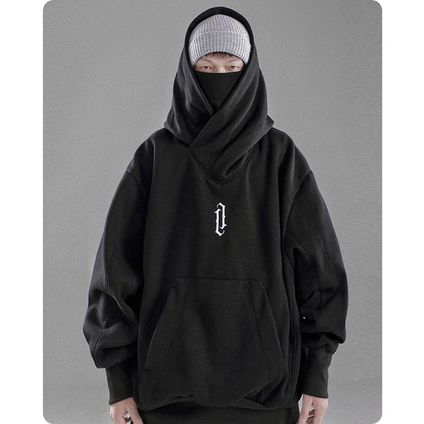 High collar hoodie techwear