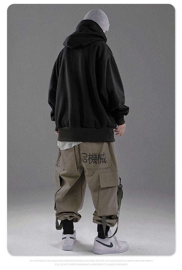 High collar hoodie techwear