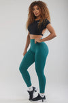 Legging push-up taille haute – Vert émeraude