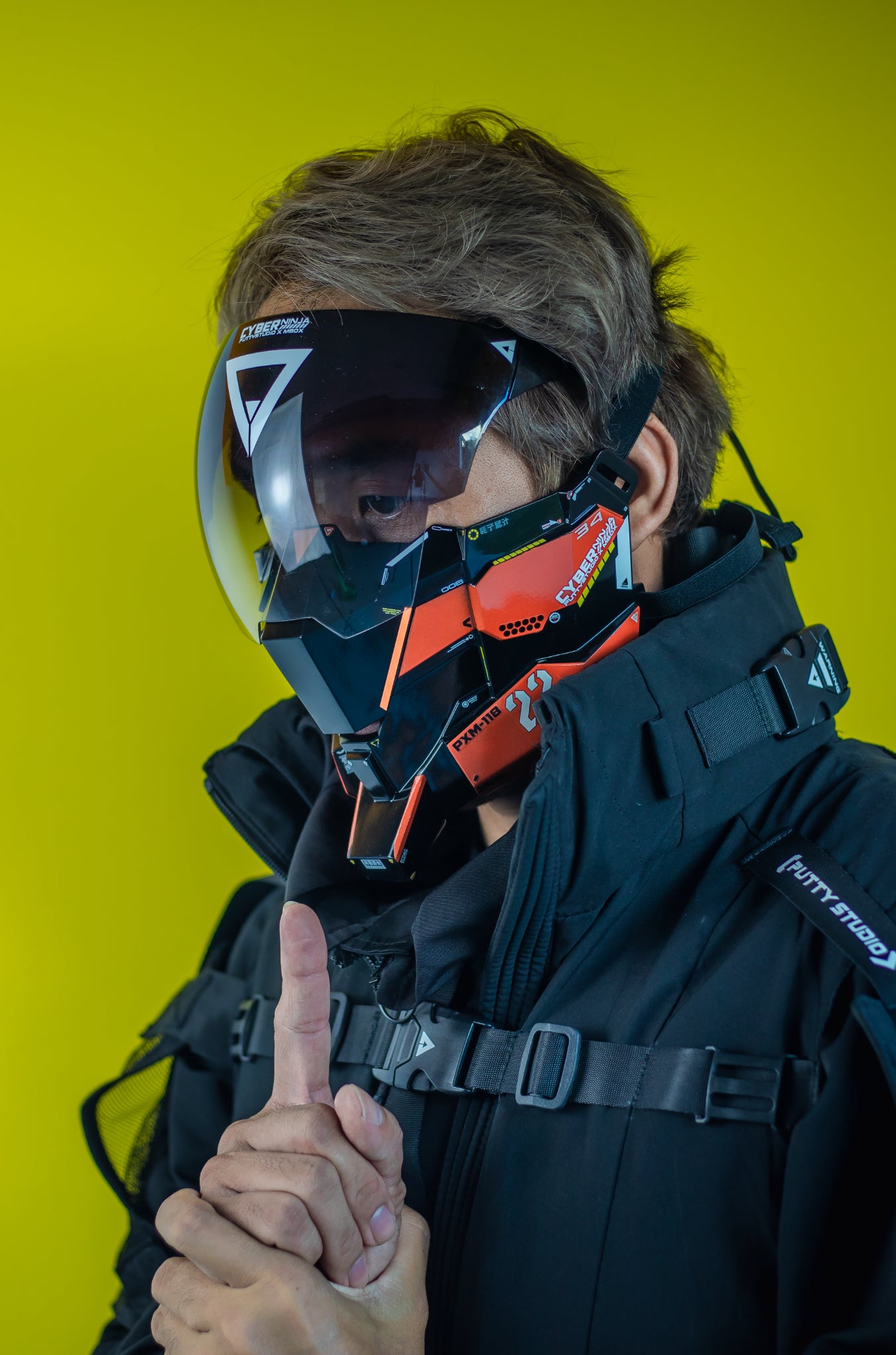 techwear goggles Experience the Future: Handcrafted Cyberpunk Techwear Face Mask