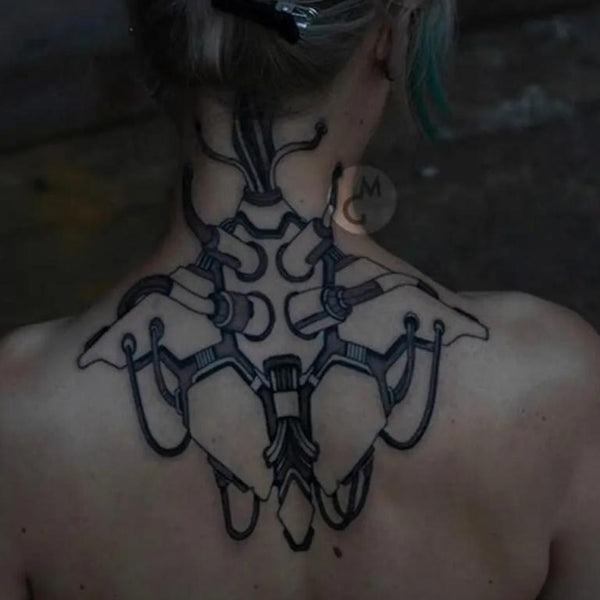 Neck Cyberpunk Tattoo