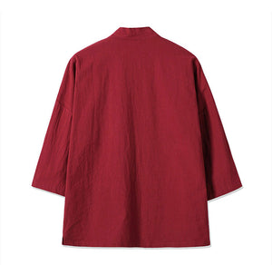 Red Winter kimono cranes