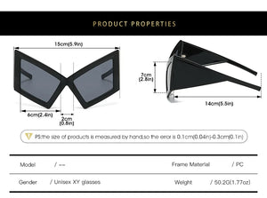 Oversized Cyberpunk Sunglasses Luxury