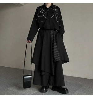 Quality Spring New Patchwork Cropped Skirt Pants