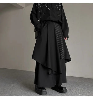 Quality Spring New Patchwork Cropped Skirt Pants