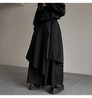 Quality Spring New Patchwork Cropped Skirt Pants