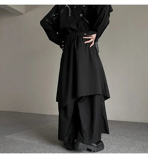 Quality Spring New Patchwork Cropped Skirt Pants