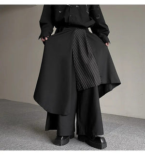 Quality Spring New Patchwork Cropped Skirt Pants