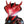 Red and black futuristic helmet with glowing elements on a white background