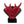 Red dragon helmet with black accents on a white background