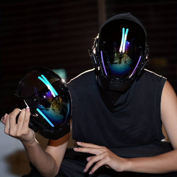 Reflective Cyberpunk Helmet