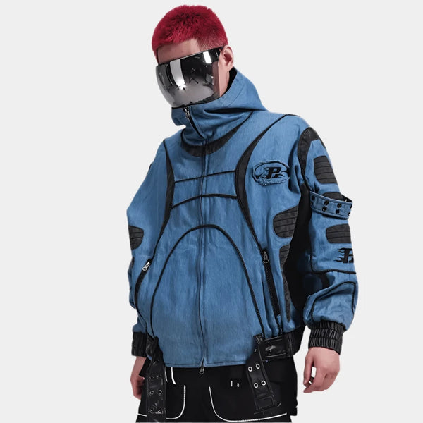 Reflective Embroidery Cyberpunk Jacket