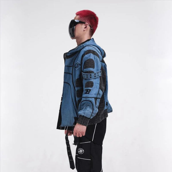 Reflective Embroidery Cyberpunk Jacket