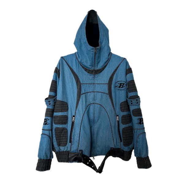 Reflective Embroidery Cyberpunk Jacket