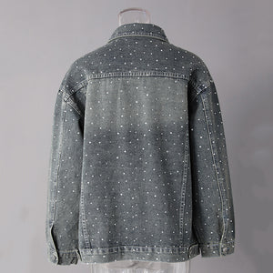 Rhinestone Denim Spring Jacket Women