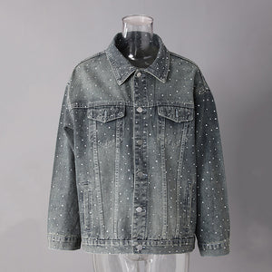 Rhinestone Denim Spring Jacket Women