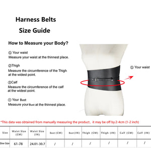 Punk PU Leather Waist Corset Belt — women's black faux-leather goth belt accessory