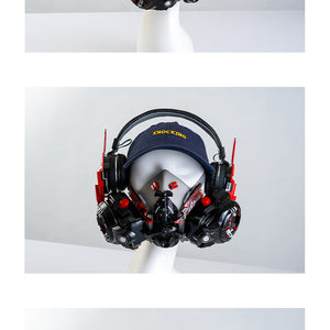 Cyberpunk red headphones