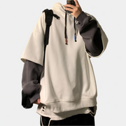 Sudadera con capucha Techwear de gran tamaño coreana