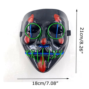 Masque Cyberpunk Halloween Néon Led