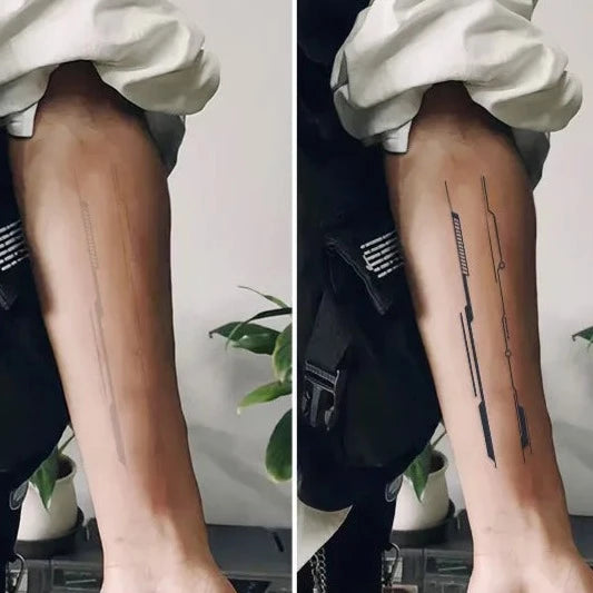 Cyberpunk arm tattoos