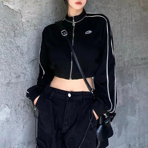 Crop sweater techwear