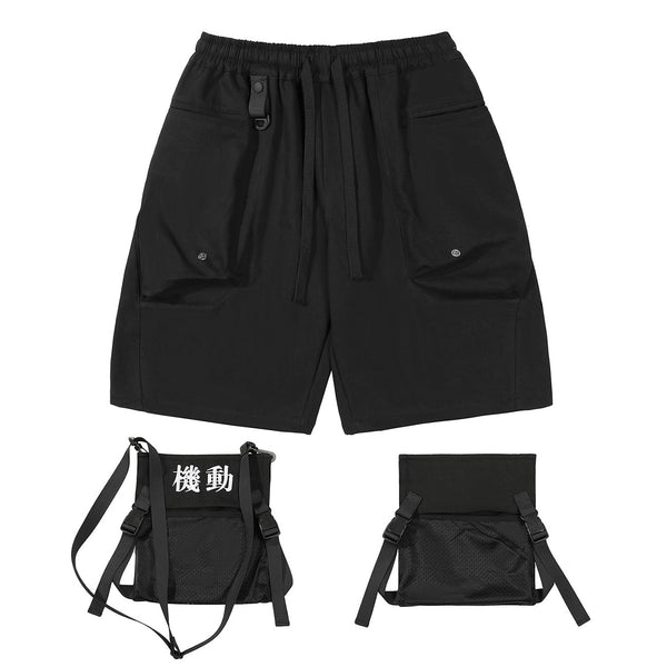 Detachable summer techwear shorts