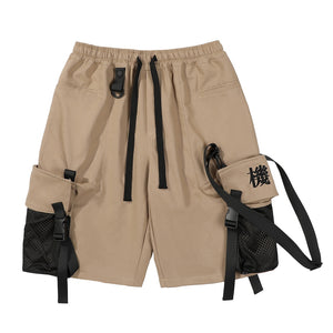 Detachable summer techwear shorts