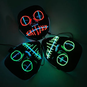 Masque Cyberpunk Halloween Néon Led