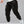 Techwear flap cargo pants in black, product view