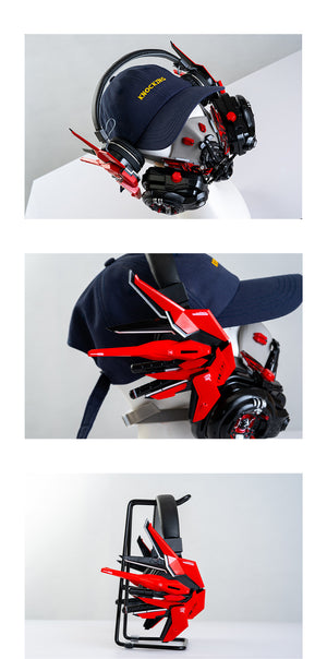 Cyberpunk red headphones
