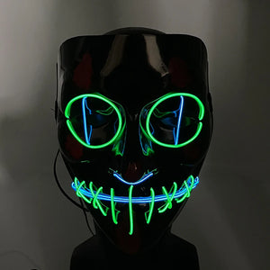 Masque Cyberpunk Halloween Néon Led