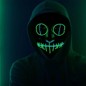 Masque Cyberpunk Halloween Néon Led