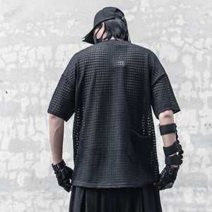 Black Techwear T-Shirt Mesh