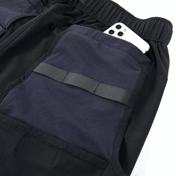 Navy Cargo Techwear Shorts