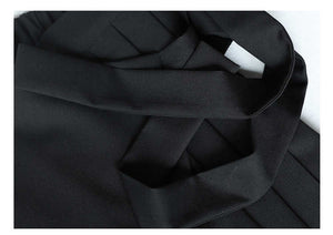 Pleated Long Techwear Trousers