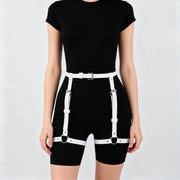 Goth PU Leather O-ring Waist Garter