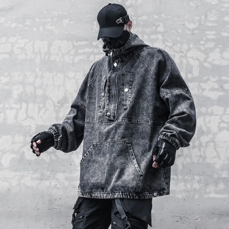 Denim Cyberpunk Jacket – CYBER TECHWEAR