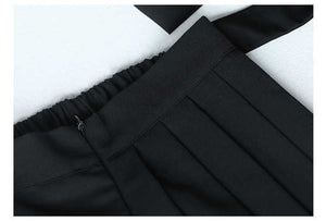 Pleated Long Techwear Trousers