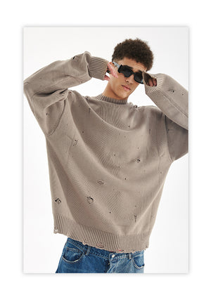 Ripped Techwear Sweaters Harajuku